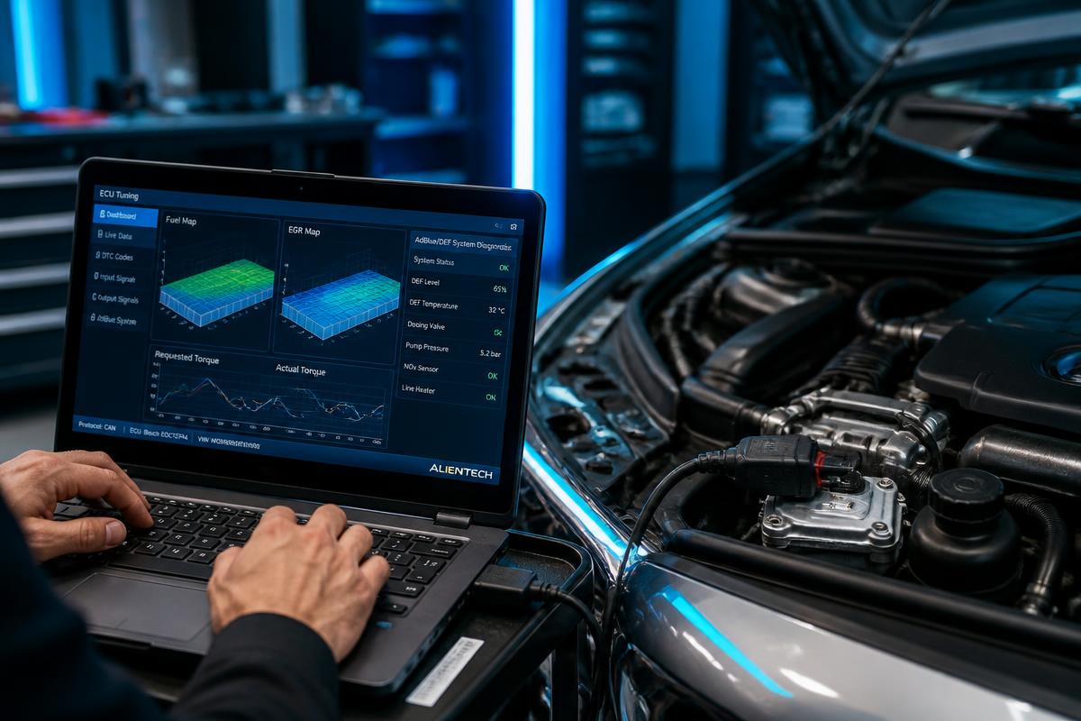מעבדת תכנות ECU לרכב, ביטול AdBlue וכיוונון מנוע